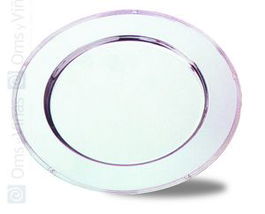 Plato Madrid de presentación en plata, plato de postre plateado de 32 cm de diámetro