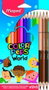Maped Color'Peps Duo World Lápices de Colores 12+3 Colores Surtidos con Tonos de Piel