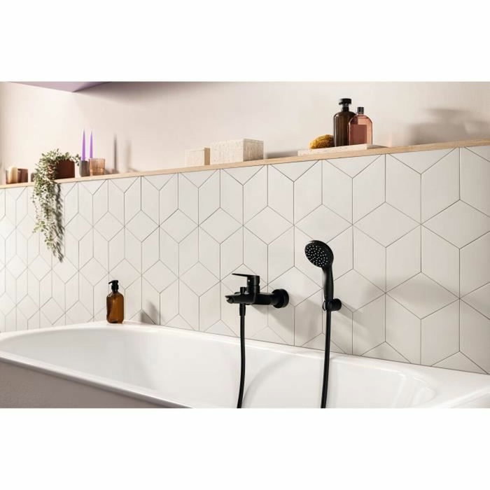 Grohe Mezclador monomando de baño/ducha Start Negro mate
