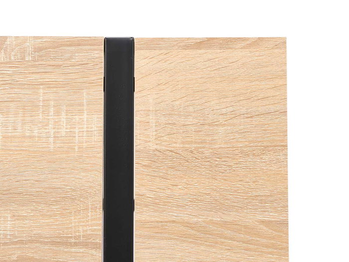 Giftdecor Mesa Entradita Natural Patas Negras 100x77x30 cm Metal Madera MDF