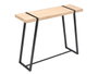 Giftdecor Mesa Entradita Natural Patas Negras 100x77x30 cm Metal Madera MDF