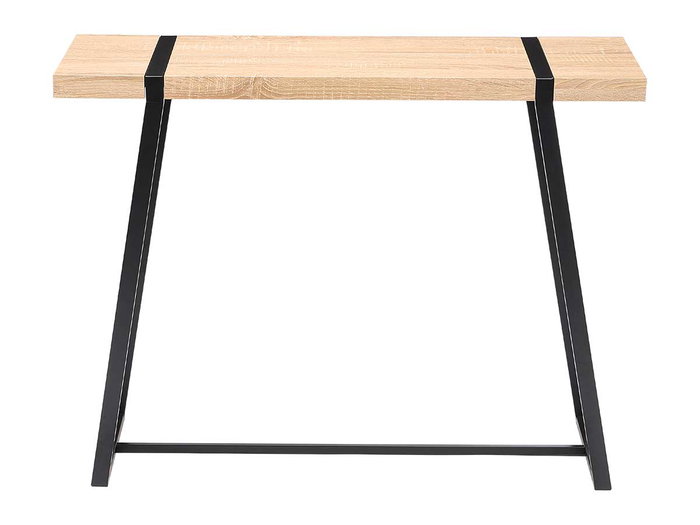 Giftdecor Mesa Entradita Natural Patas Negras 100x77x30 cm Metal Madera MDF