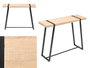 Giftdecor Mesa Entradita Natural Patas Negras 100x77x30 cm Metal Madera MDF