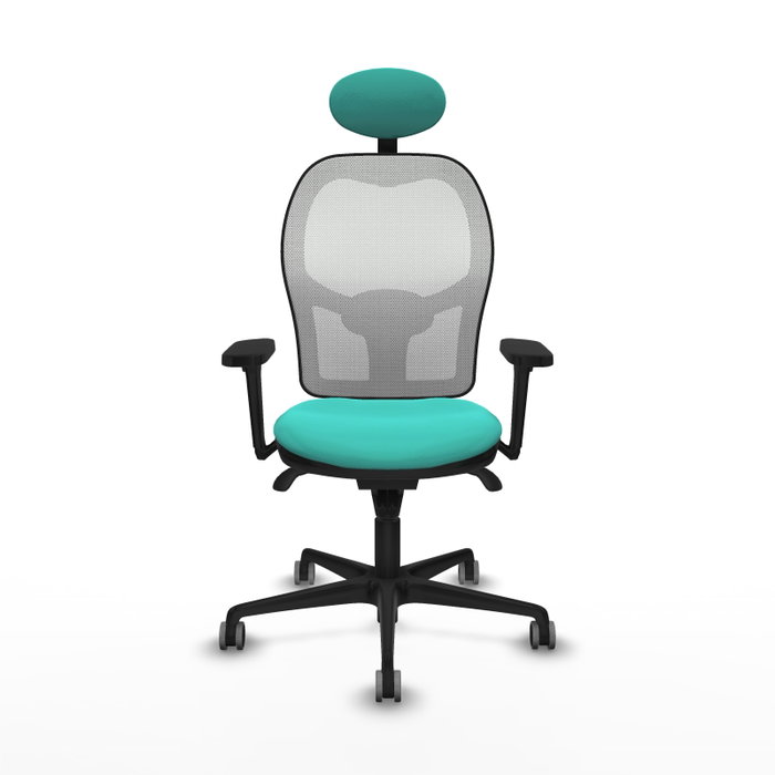 PIQUERAS Y CRESPO Silla de oficina Jorquera con mecanismo Sincro, Turquesa y Blanco PIQUERAS Y CRESPO Silla de oficina Jorquera con mecanismo Sincro, Turquesa y Blanco