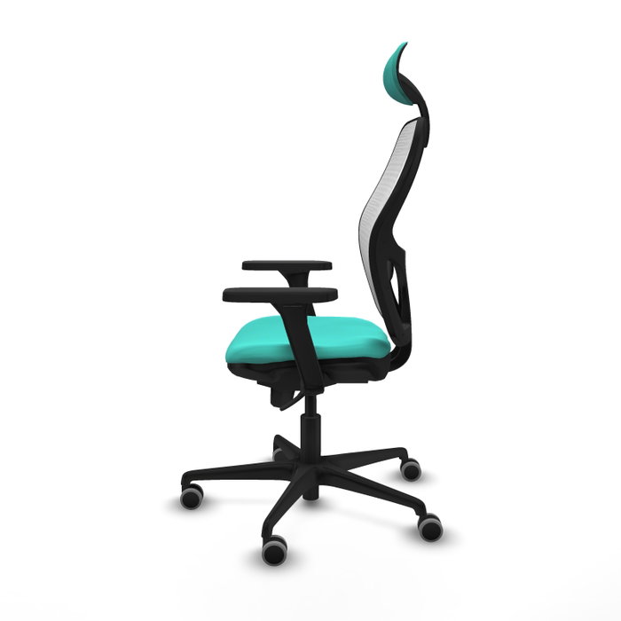 PIQUERAS Y CRESPO Silla de oficina Jorquera con mecanismo Sincro, Turquesa y Blanco PIQUERAS Y CRESPO Silla de oficina Jorquera con mecanismo Sincro, Turquesa y Blanco