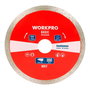 Workpro Disco Diamantado de Corte Continuo Basic Ø125 x 7 x 22.2 mm para Piedra, Hormigón, Ladrillo, Cerámica - Corte Húmedo y Seco