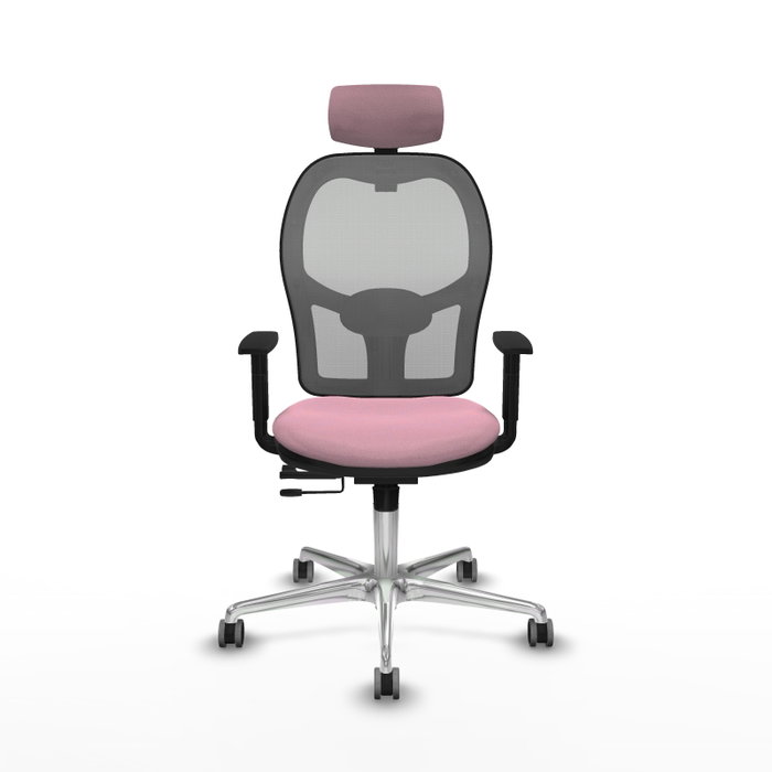 PIQUERAS Y CRESPO Silla de oficina Jorquera con mecanismo Sincro/Traslack, Rosa y Gris PIQUERAS Y CRESPO Silla de oficina Jorquera con mecanismo Sincro/Traslack, Rosa y Gris