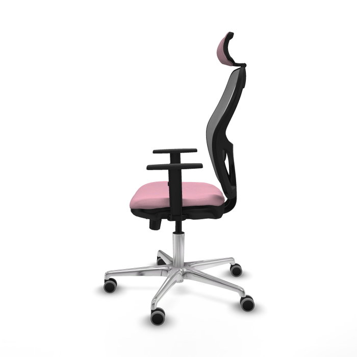 PIQUERAS Y CRESPO Silla de oficina Jorquera con mecanismo Sincro/Traslack, Rosa y Gris PIQUERAS Y CRESPO Silla de oficina Jorquera con mecanismo Sincro/Traslack, Rosa y Gris