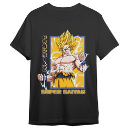 Toei Animation Camiseta Adulto Goku Super Saiyan Dragon Ball Z - Talla M (100% Algodón)