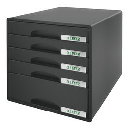 LEITZ Organizador de cajones 52110095 de 5 cajones Negro