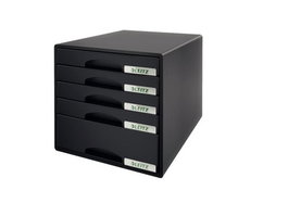 LEITZ Organizador de cajones 52110095 de 5 cajones Negro