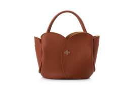 Lucky Bees Bolsa de Hombro Color Tan Cuero de Polivinilo
