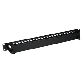 EFB Elektronik 699999NTS.1 Panel de gestión de cables 19 pulg con cubierta Negro