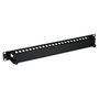 EFB Elektronik 699999NTS.1 Panel de gestión de cables 19 pulg con cubierta Negro