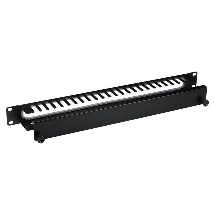 EFB Elektronik 699999NTS.1 Panel de gestión de cables 19 pulg con cubierta Negro
