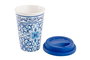 DKD Home Decor Mug Mediterraneo Azul Porcelana y Silicona 10 x 14 x 10 cm (6 Unidades)