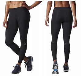 Supernova, Leggings sintéticos para mujeres deportistas, Negro, Talla mediana
