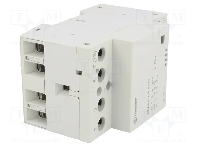 FINDER Contactor de instalación 4 polos 63A 230VAC/VDC FINDER Contactor de instalación 4 polos 63A 230VAC/VDC
