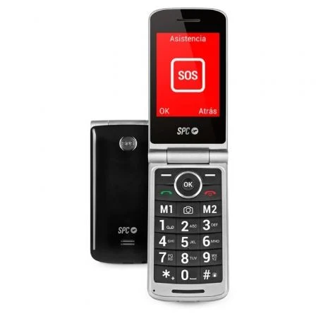 SPC Prince 4G Teléfono Móvil para Personas Mayores, Negro, Teclado Grande, Botón SOS, 4G, Radio FM