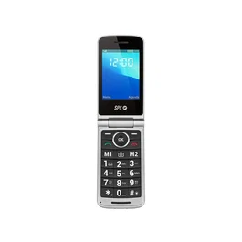 SPC Prince 4G - Teléfono Móvil para Personas Mayores con 4G, Pantalla 2.8", Botón SOS, Smart Help, 2 Memorias Directas, Linterna, Radio FM, Bluetooth 5.1 - Color Negro/Plata