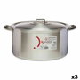 Cacerola Con Tapa Kinvara Plateado 20 L 51 x 23 x 41 cm (3 Unidades)
