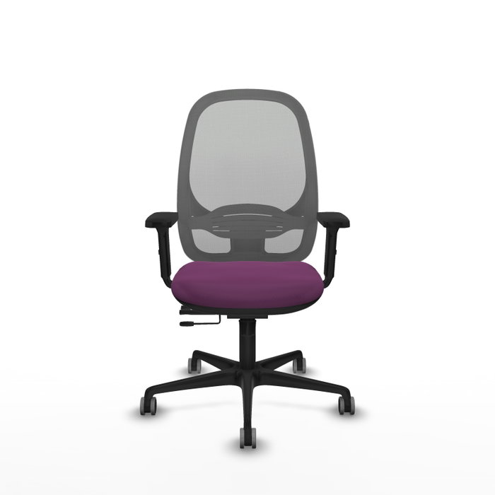 PIQUERAS Y CRESPO Silla de oficina Cilanco con mecanismo Sincro/Traslack, Morado y Gris