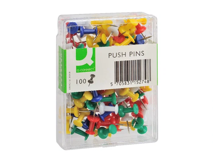 Q-connect Señalizadores de planos, caja de 100 unidades, colores surtidos