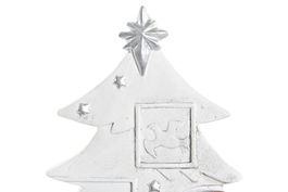 DKD Home Decor Nacimiento Navidad Tradicional Blanco Marron Resina 15.9 x 13.6 x 5.2 cm