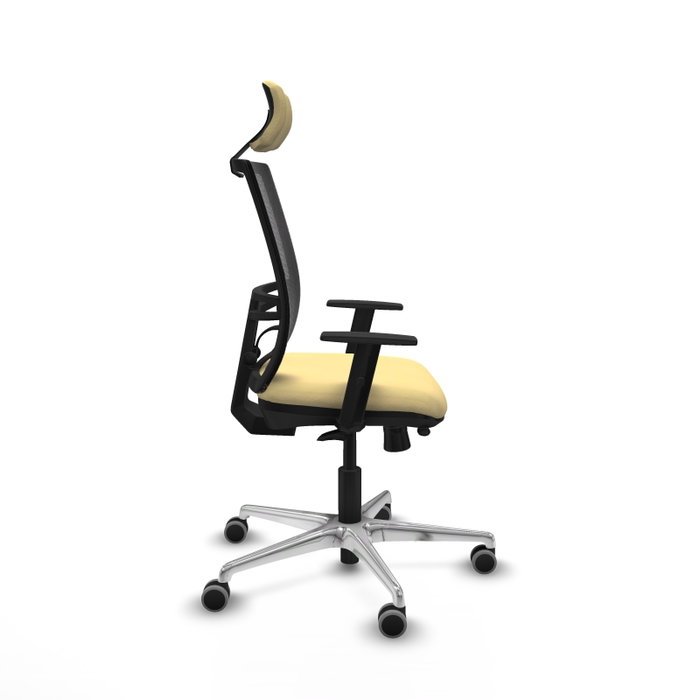 PIQUERAS Y CRESPO Silla de oficina Yunquera con mecanismo Sincro/Traslack, Crema y Negro PIQUERAS Y CRESPO Silla de oficina Yunquera con mecanismo Sincro/Traslack, Crema y Negro