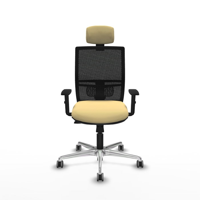 PIQUERAS Y CRESPO Silla de oficina Yunquera con mecanismo Sincro/Traslack, Crema y Negro PIQUERAS Y CRESPO Silla de oficina Yunquera con mecanismo Sincro/Traslack, Crema y Negro