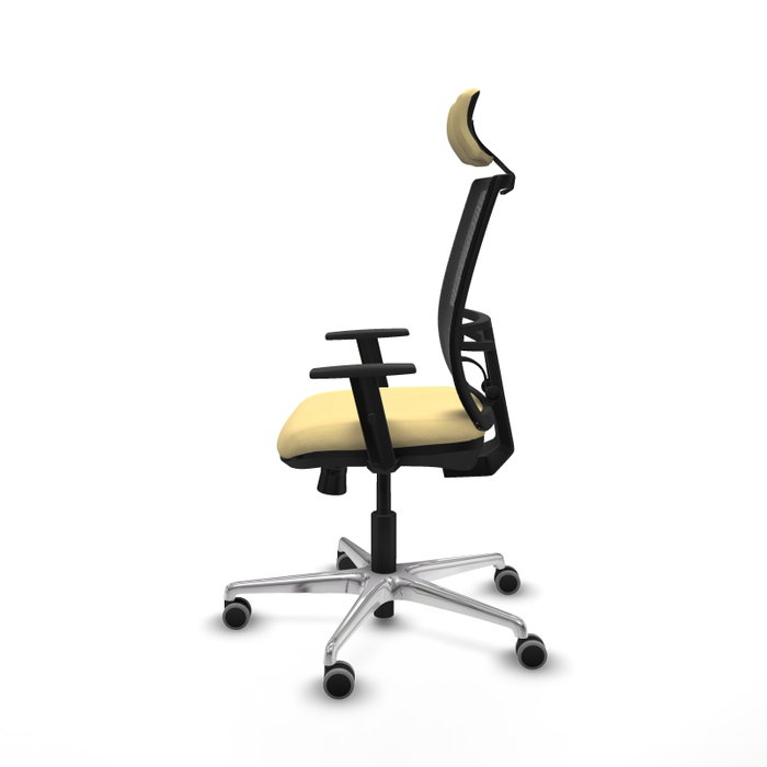 PIQUERAS Y CRESPO Silla de oficina Yunquera con mecanismo Sincro/Traslack, Crema y Negro PIQUERAS Y CRESPO Silla de oficina Yunquera con mecanismo Sincro/Traslack, Crema y Negro