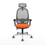 PIQUERAS Y CRESPO Silla de oficina Cilanco con mecanismo Sincro/Traslack, naranja y gris