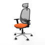 PIQUERAS Y CRESPO Silla de oficina Cilanco con mecanismo Sincro/Traslack, naranja y gris