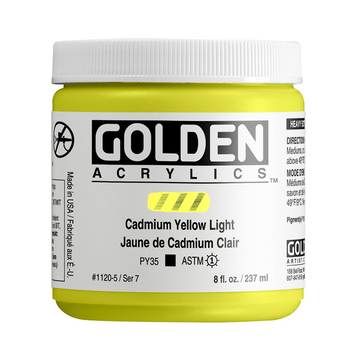 Golden Heavy Body Acrílico Amarillo Cadmio Claro 237 M Golden Heavy Body Acrílico Amarillo Cadmio Claro 237 M