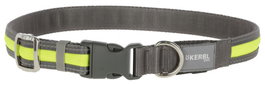 Kerbl Collar Luminoso Gris/Amarillo 35-50cm USB Recargable LED 5h Intermitente 3h Continuo