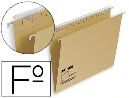 Fade Carpeta Colgante Tiki Kraft con Visor Superior Largo y Etiquetas