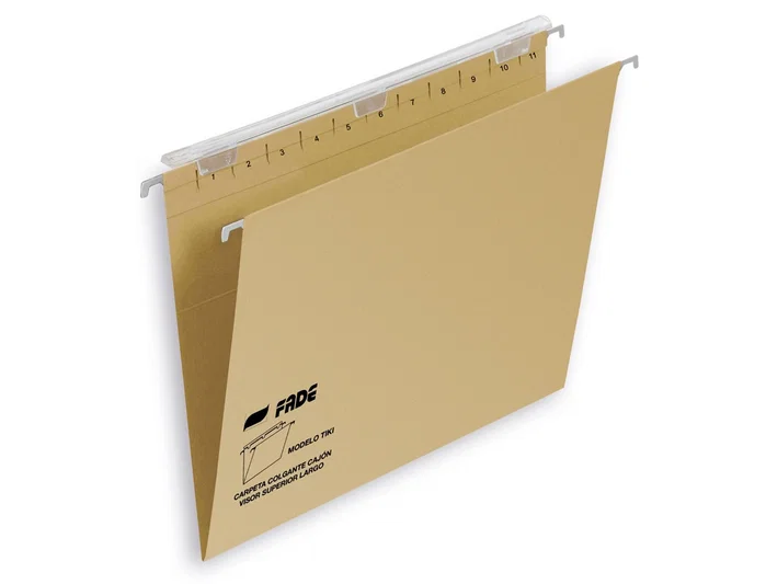 Fade Carpeta Colgante Tiki Kraft con Visor Superior Largo y Etiquetas