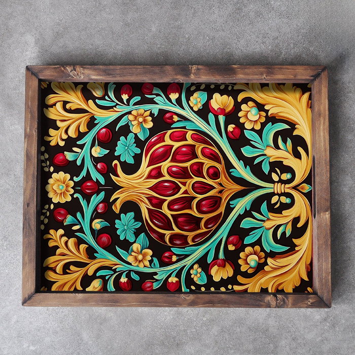Aberto Design Bandeja REF035 Madera Maciza 48x38x4 cm