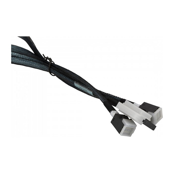 Supermicro CBL-SAST-0826 Cable Slimline SAS a 2x MiniSAS, 0.7m, Conectores Derecho-Derecho, Negro