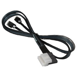 Supermicro CBL-SAST-0826 Cable Slimline SAS a 2x MiniSAS, 0.7m, Conectores Derecho-Derecho, Negro