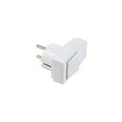 Bachmann Schutzkontaktstecker blanco con interruptor de apagado