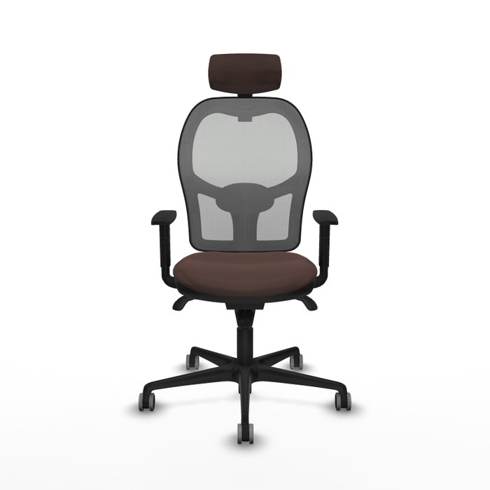 PIQUERAS Y CRESPO Silla de oficina Jorquera con mecanismo Sincro, Marrón y Gris PIQUERAS Y CRESPO Silla de oficina Jorquera con mecanismo Sincro, Marrón y Gris