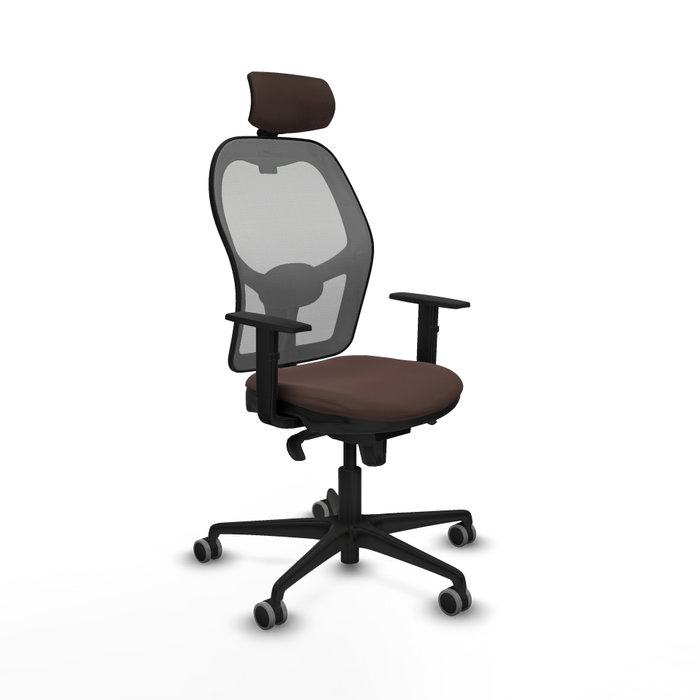 PIQUERAS Y CRESPO Silla de oficina Jorquera con mecanismo Sincro, Marrón y Gris PIQUERAS Y CRESPO Silla de oficina Jorquera con mecanismo Sincro, Marrón y Gris