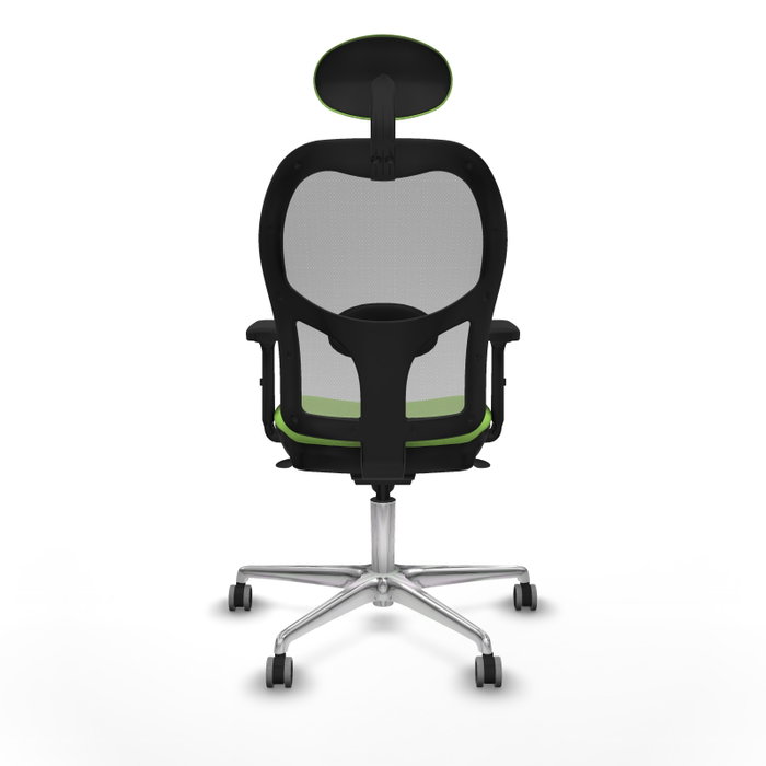 PIQUERAS Y CRESPO Silla de oficina Jorquera, Malla Gris y Tela Pistacho