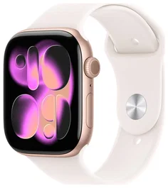 Apple Watch Series 11 GPS 42mm Rose Gold Aluminium Case | Light Blush Sport Band - M/L