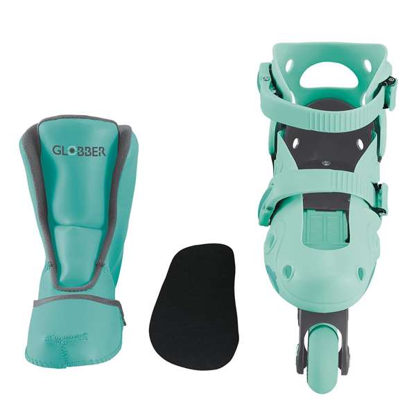 Hape Patines en Línea Infantiles 2 en 1 para Niños, Talla 30-34, Color Menta