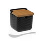 Azucarero Versa Negro Cerámica Bambú Dolomita 8,3 x 8,3 x 8,3 cm