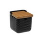 Azucarero Versa Negro Cerámica Bambú Dolomita 8,3 x 8,3 x 8,3 cm