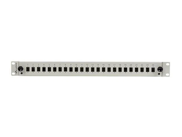 Lanberg FOP1-24SS-LDS Panel de Parcheo Fibra 24xSCSX 12xLCDX 1U, Montaje en Rack 19", Gris, Acero