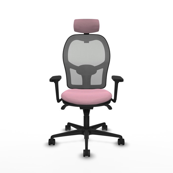 PIQUERAS Y CRESPO Silla de oficina Jorquera Rosa y Gris